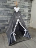 Tipi dla psa namiot budka legowisko haft 60x60 cm