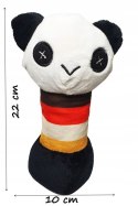 ZABAWKA dla psa PLUSZOWA materiałowa Z PISZCZAŁKĄ DUŻA MOCNA panda 22 cm