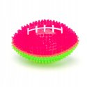 Piłka dla psa świecąca sensoryczna rugby LED 8 cm